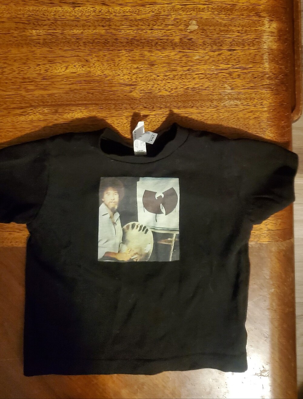 Bob Ross Painting Wu Tang 3t Toddler Unisex Shirt Black